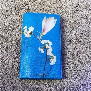 Ted Baker Blue Travel Wallet with Floral Design